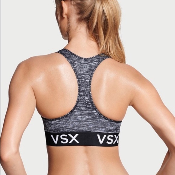NWT VSX Gray Racerback Sports Bra - Picture 4 of 5
